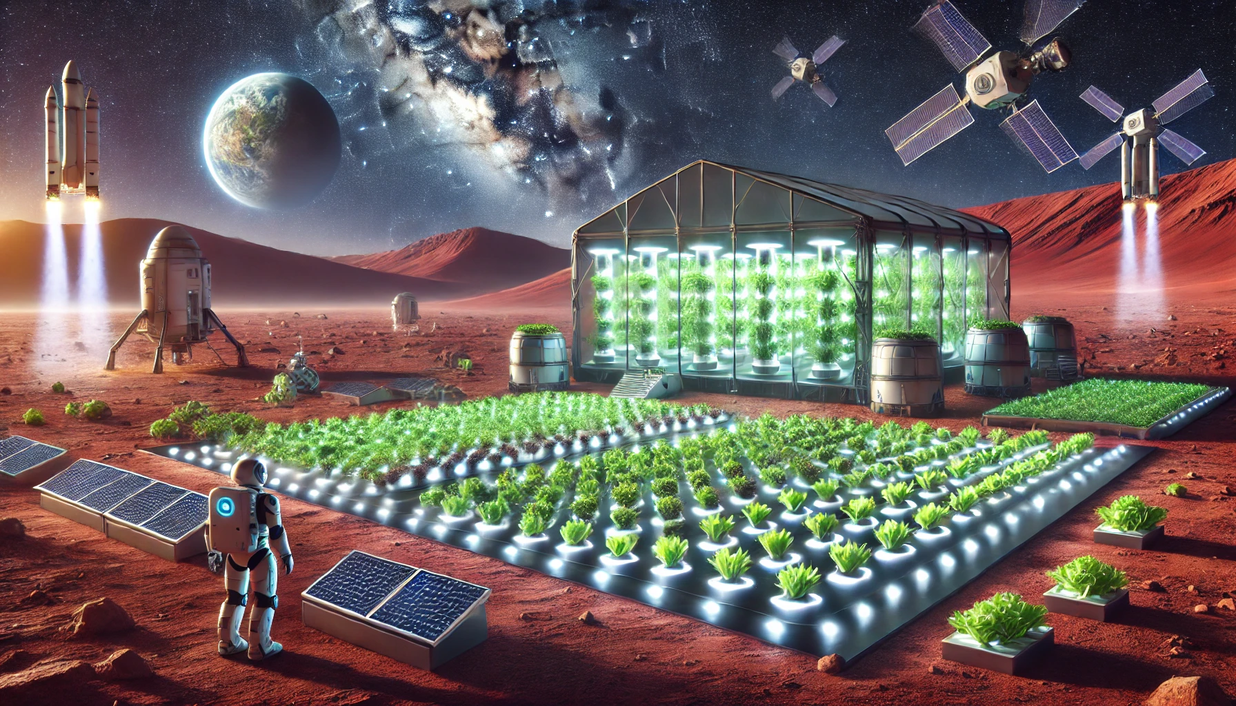 Advance Space Farming Techniques for Food Supply